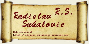 Radislav Šukalović vizit kartica